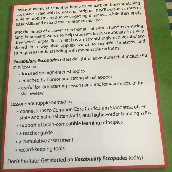 Vocabulary Escapades middle grades classroom book - Picture 2 of 2